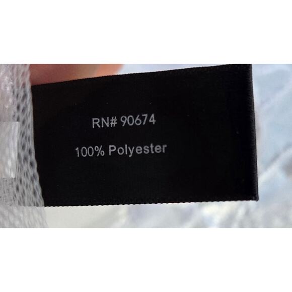 Boston Proper Sheer White Floral Zip-Front Top – M Sexy Luxe Blouse - Picture 8 of 11